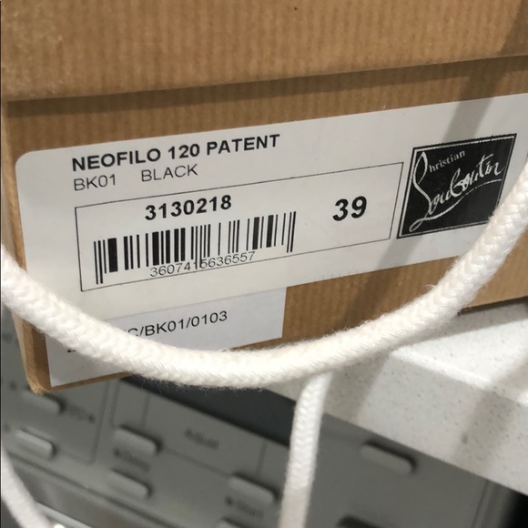 Christian Louboutin Neofilo 120 Patent Black Heels - Picture 7 of 8